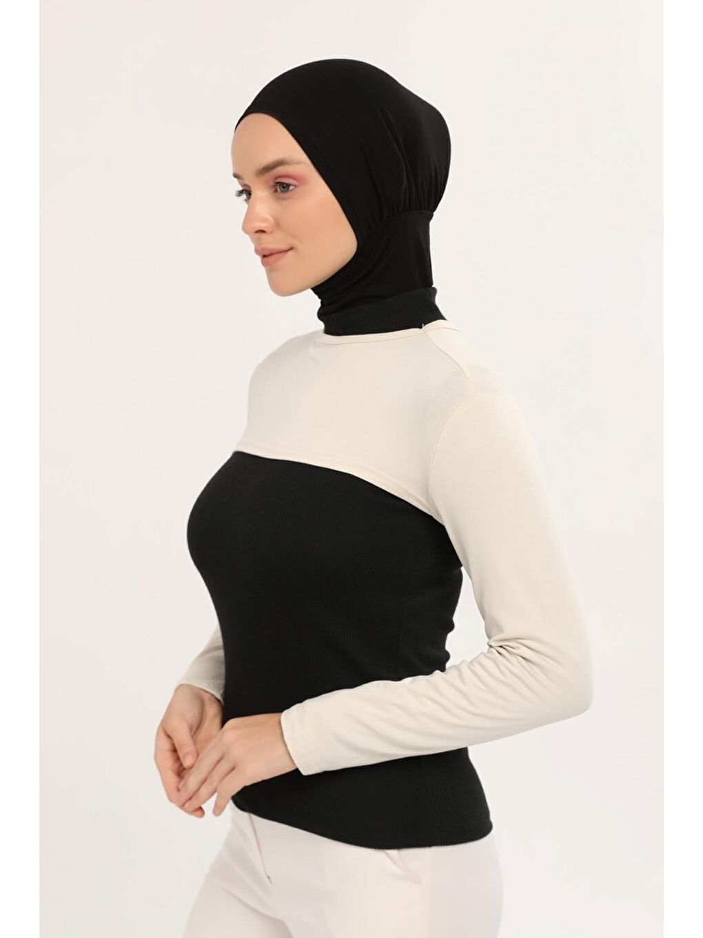 Altobeh Ekru Sıfır Yakalı Boyunluklu Kolluk - 4