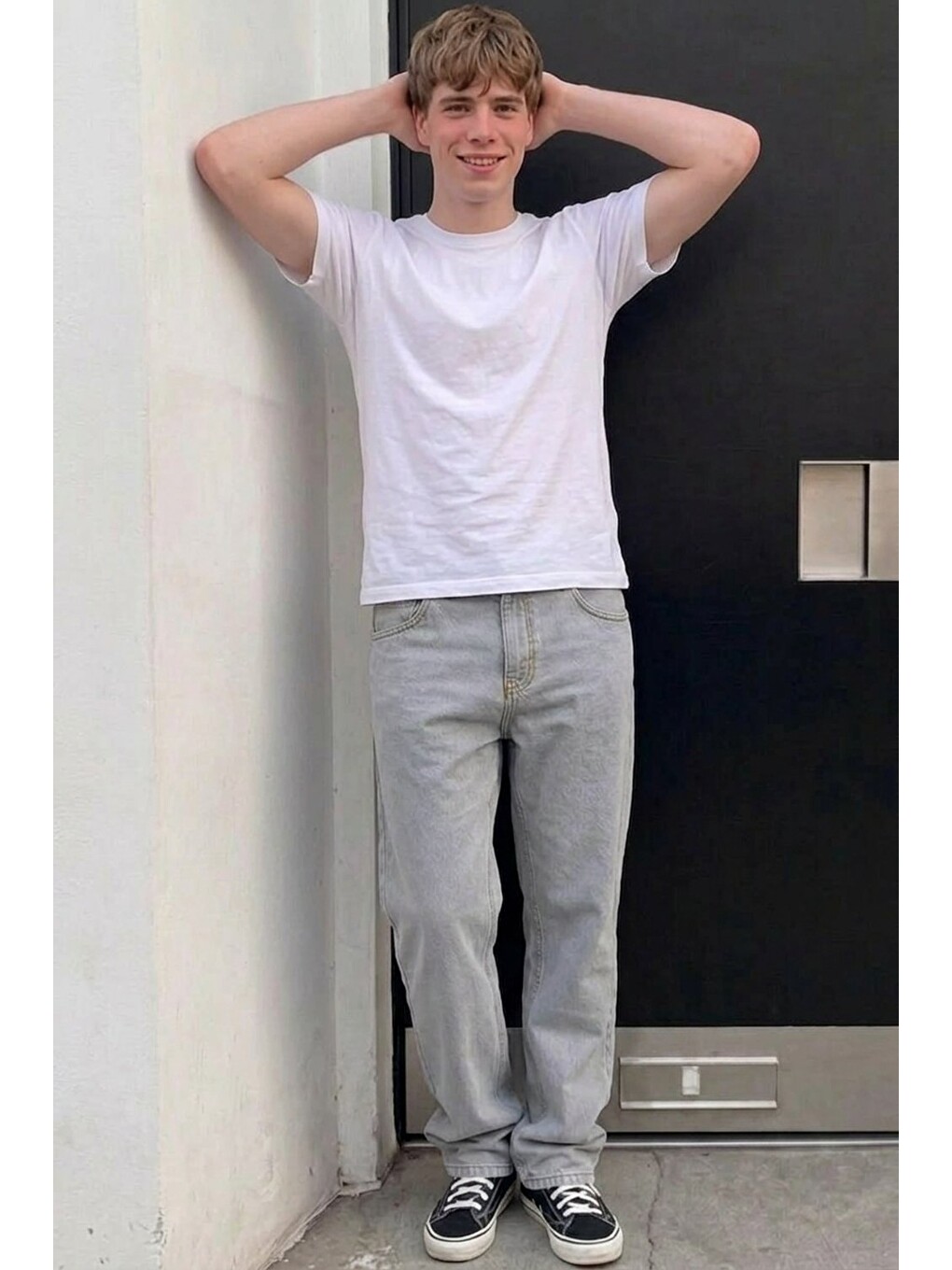 Erkek Bol Paça Gri Baggy Pantolon-1