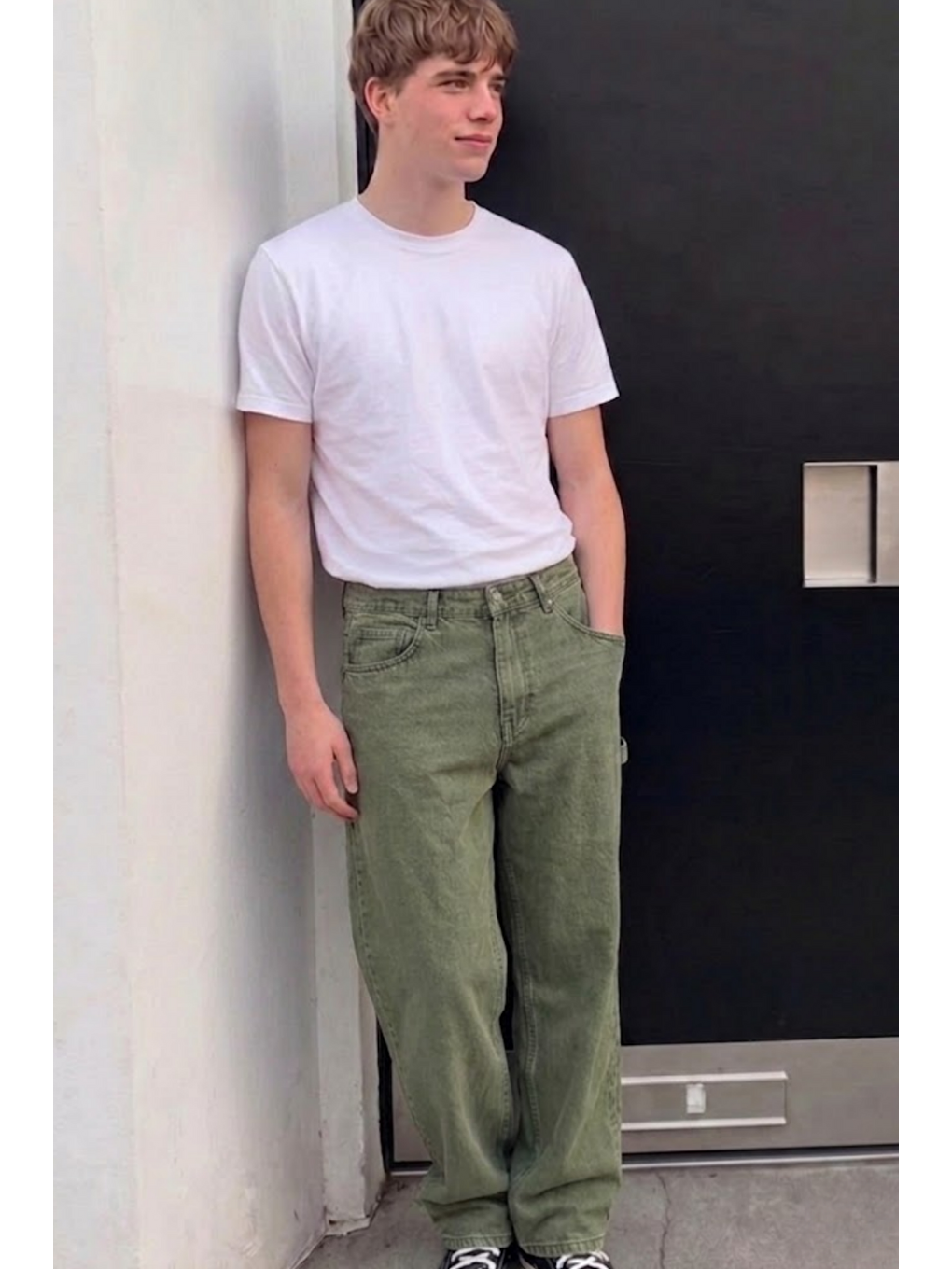 Erkek Bol Paça Haki Baggy Pantolon