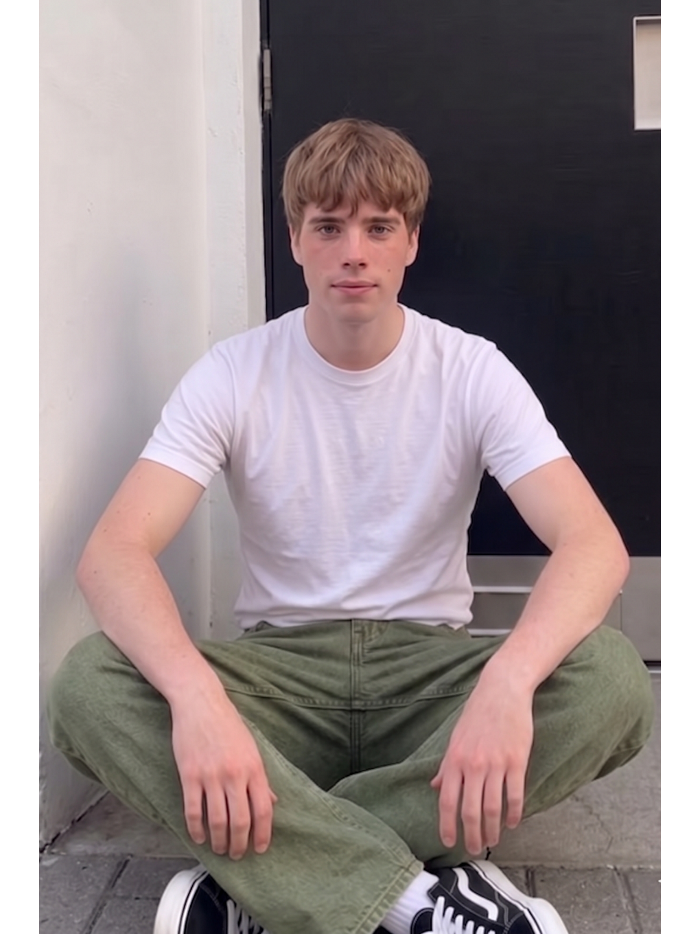 Erkek Bol Paça Haki Baggy Pantolon-2