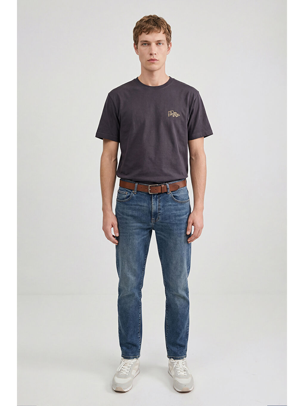 Siyah %100 Pamuk Relaxed Fit Tişört-1