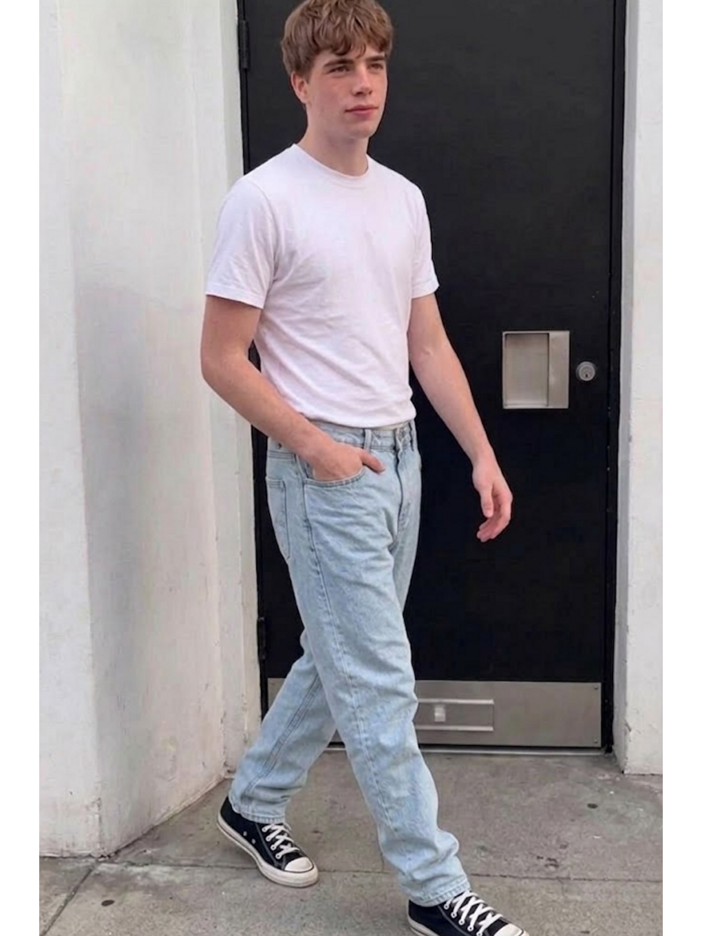 Erkek Bol Paça Buz Mavi Baggy Pantolon-3
