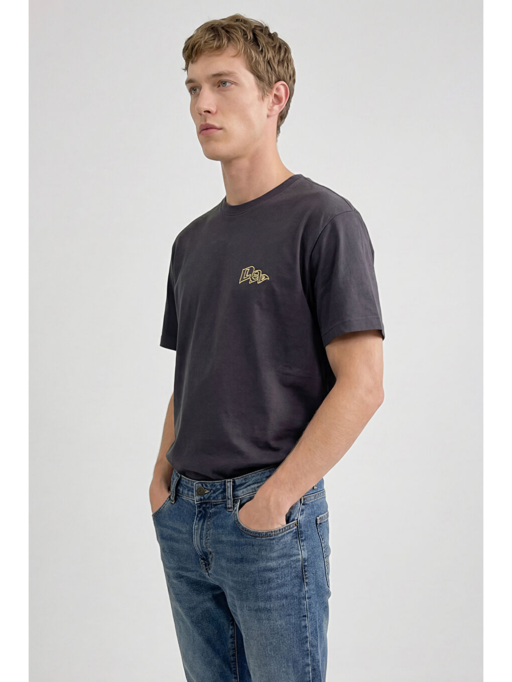 Siyah %100 Pamuk Relaxed Fit Tişört-2