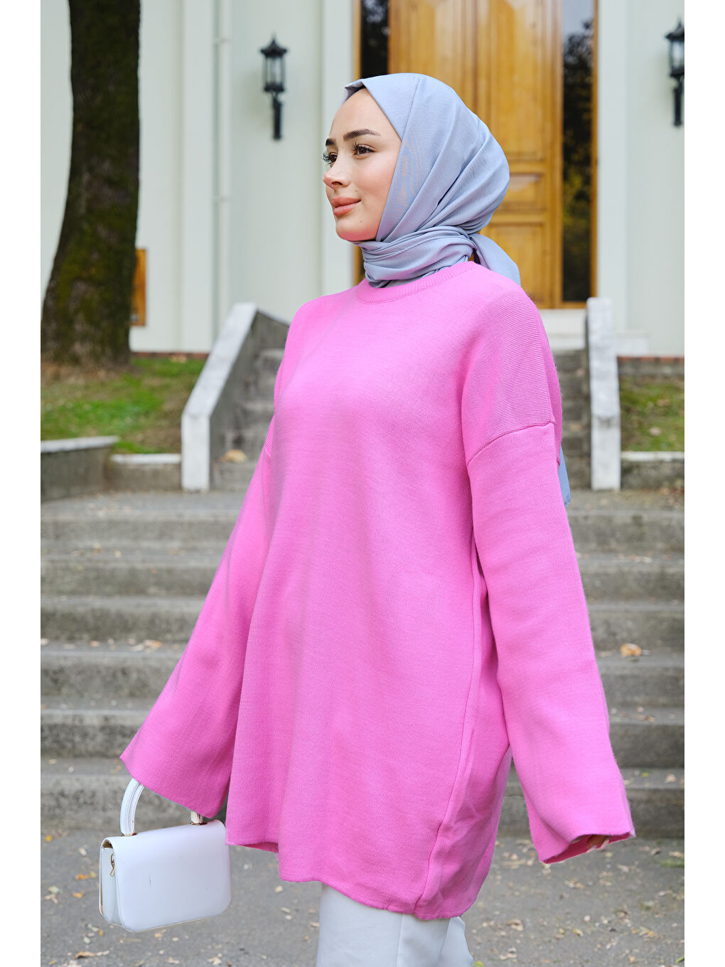 Locco Moda Triko Kazak Pembe - 1