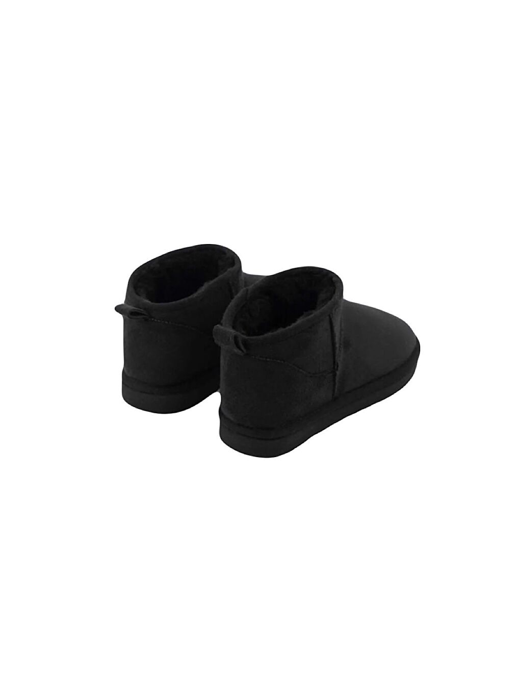 Siyah Mini Süet İçi Kürklü Kadın Bot-1