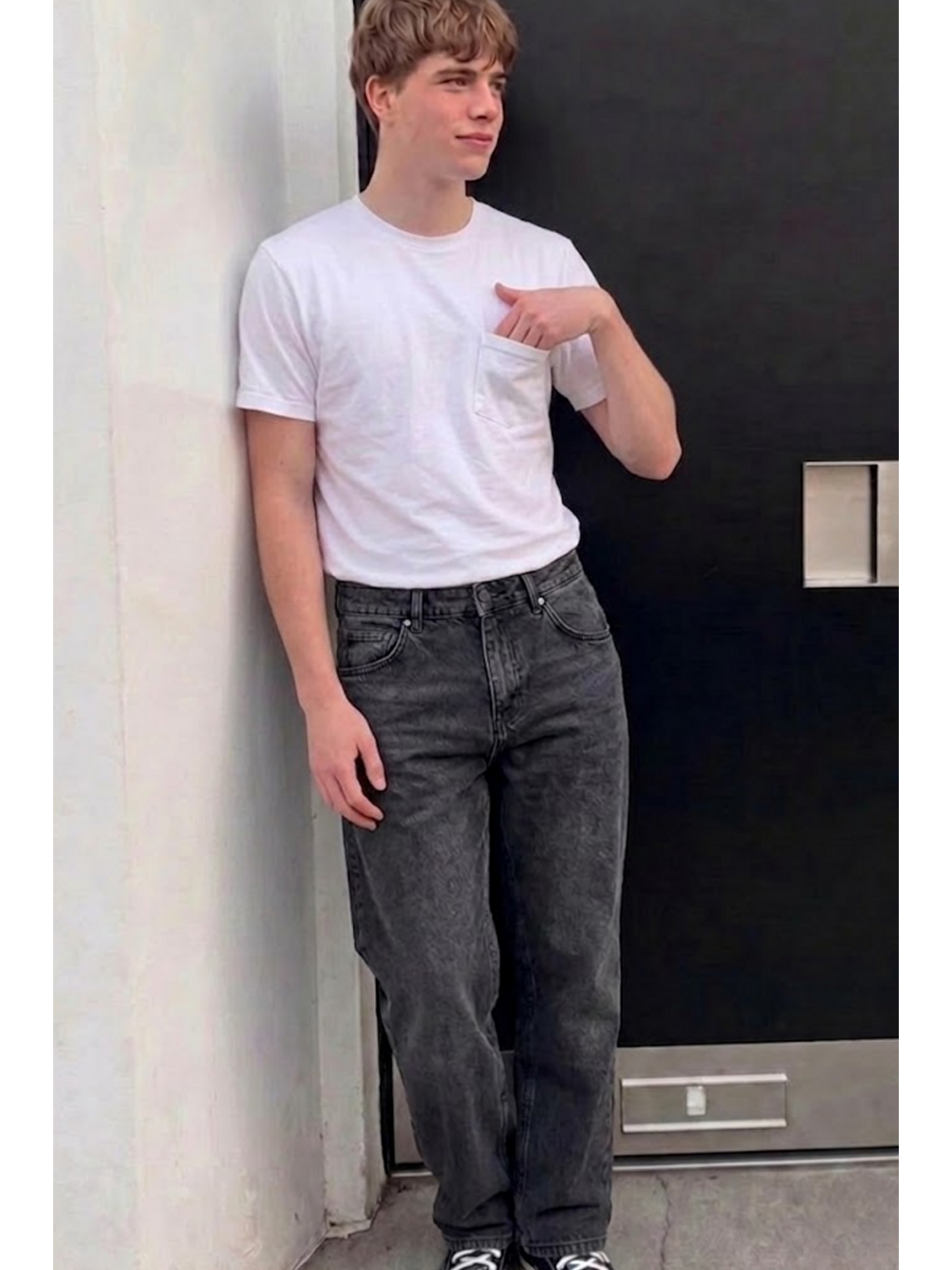 Erkek Bol Paça Antrasit Baggy Pantolon