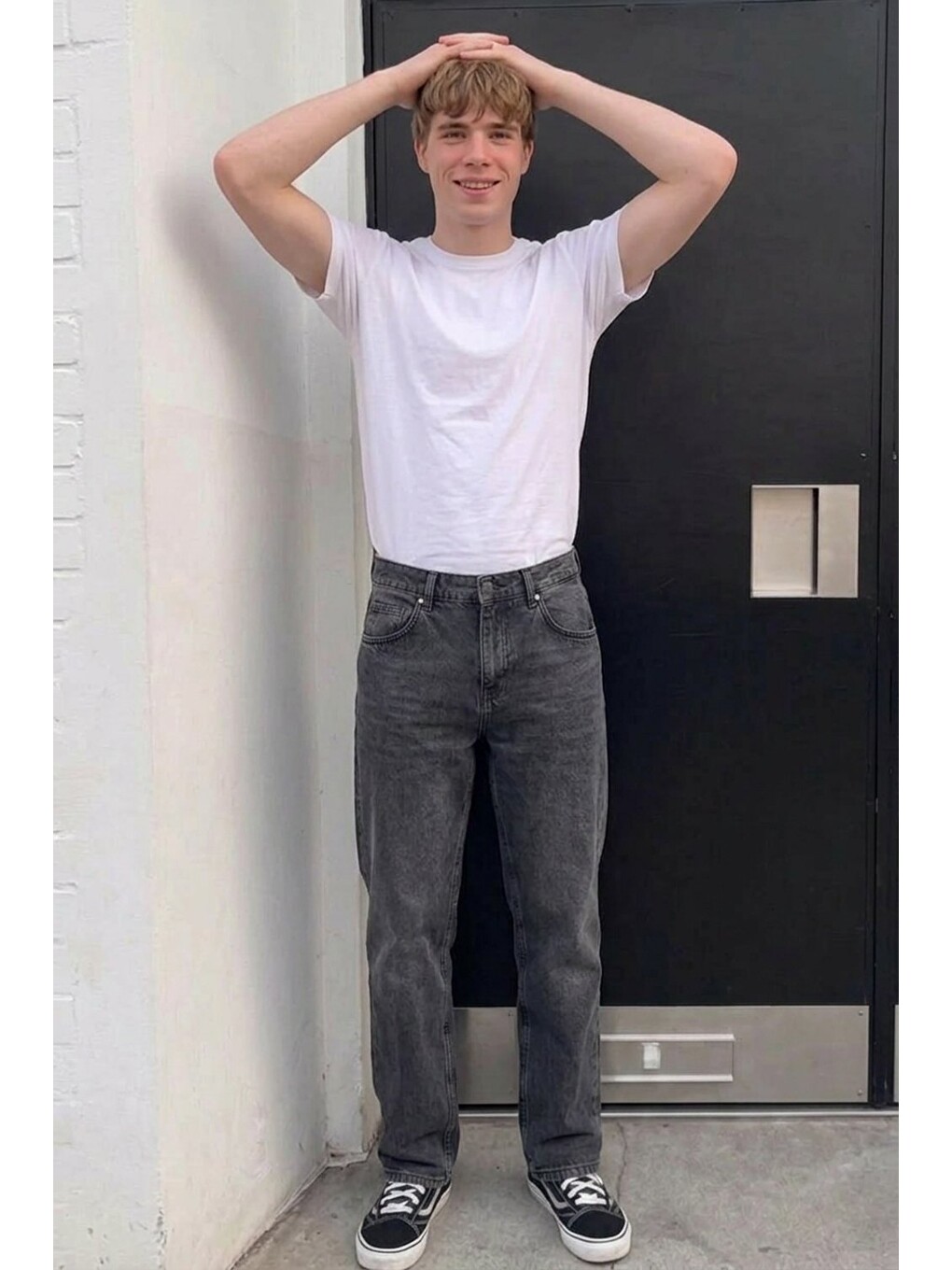 Erkek Bol Paça Antrasit Baggy Pantolon-1