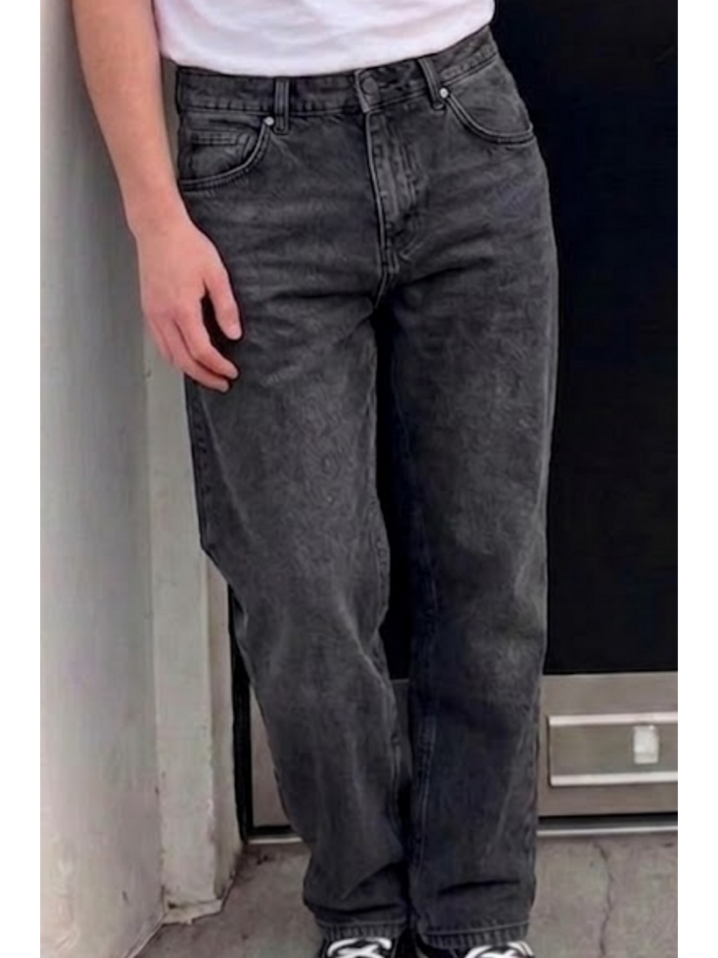 Erkek Bol Paça Antrasit Baggy Pantolon-4