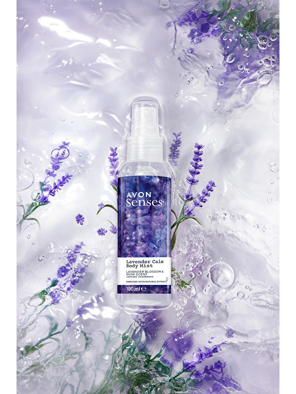 AVON Renksiz Lavender Calm Lavanta ve Misk Kokulu Vücut Spreyi 100 Ml. Üçlü Set - 3