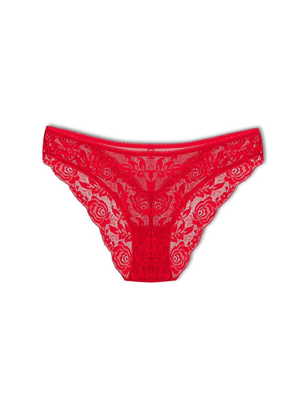 Kırmızı Dantelli Kadın Slip Külot-1