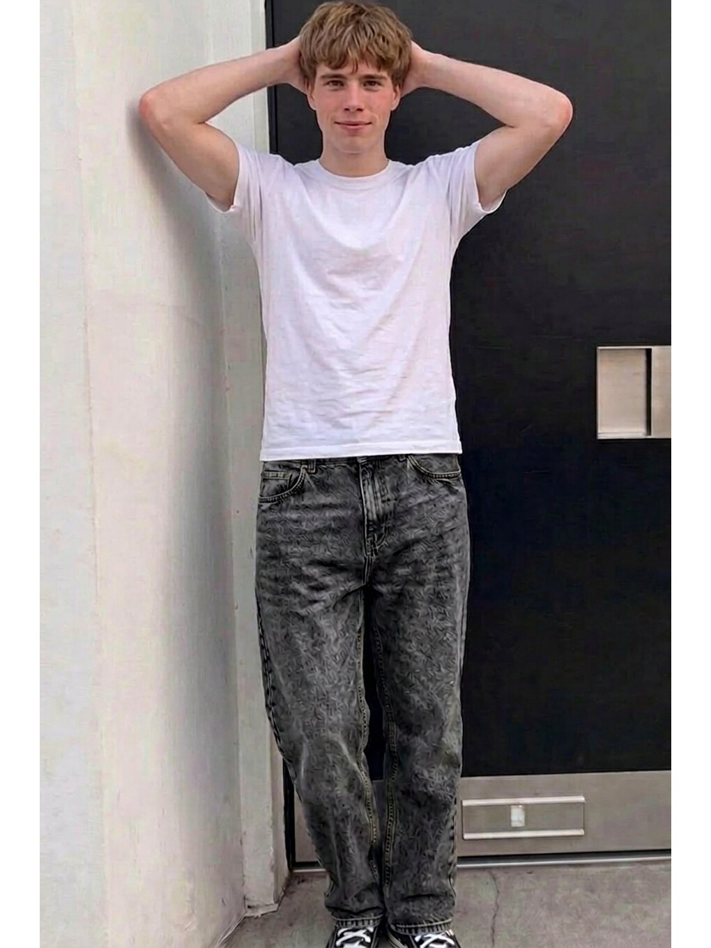 Gri Erkek Bol Paça Füme Baggy Pantolon-1