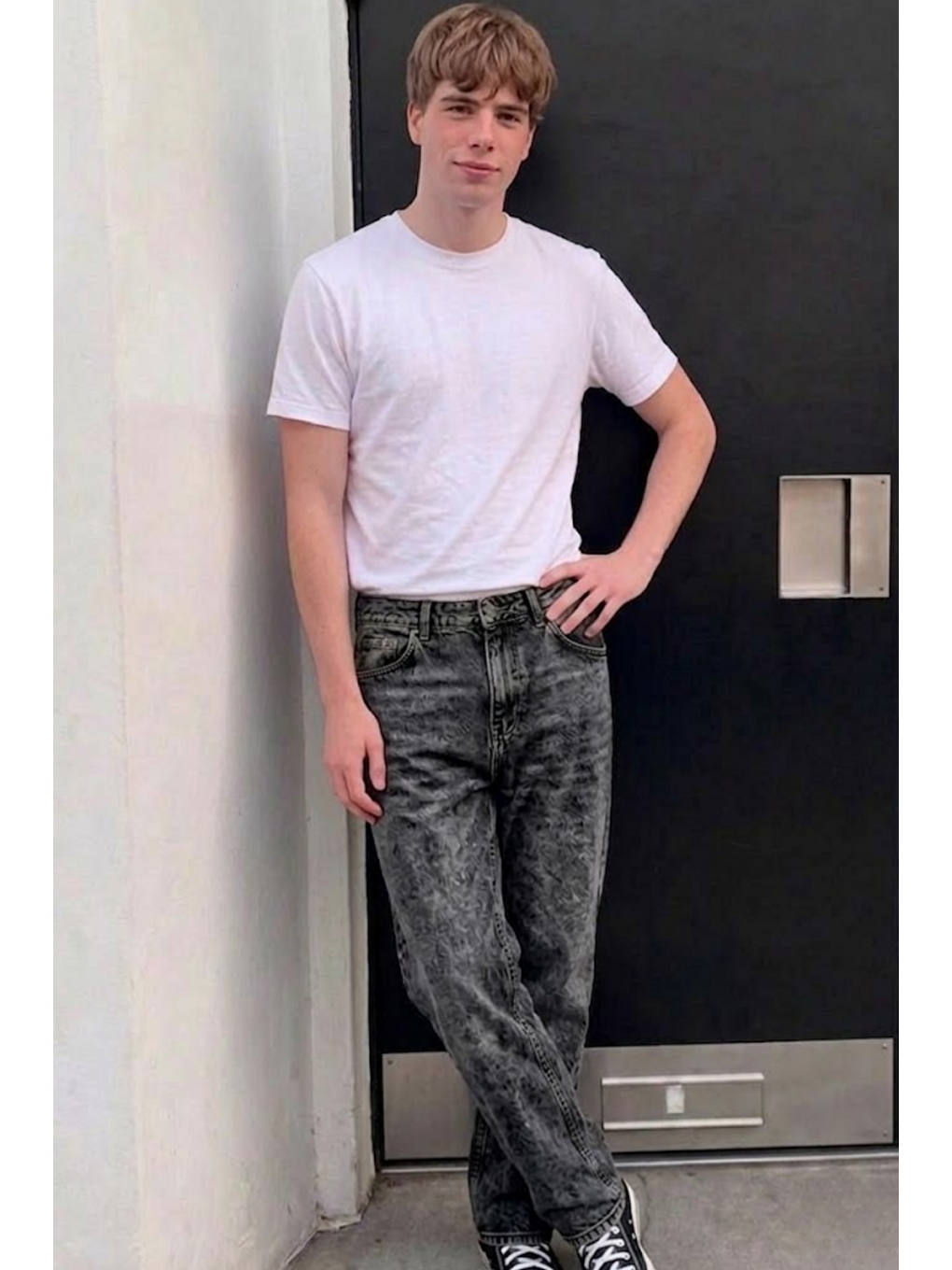 Gri Erkek Bol Paça Füme Baggy Pantolon-3
