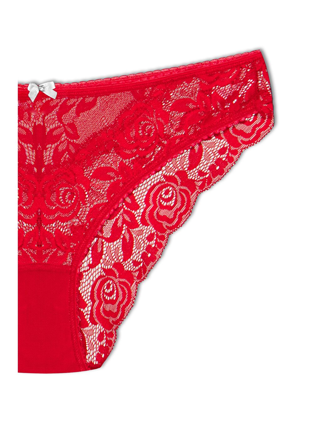 Kırmızı Dantelli Kadın Slip Külot-2