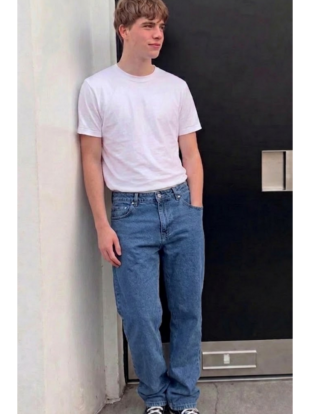 Erkek Bol Paça Mavi Baggy Pantolon