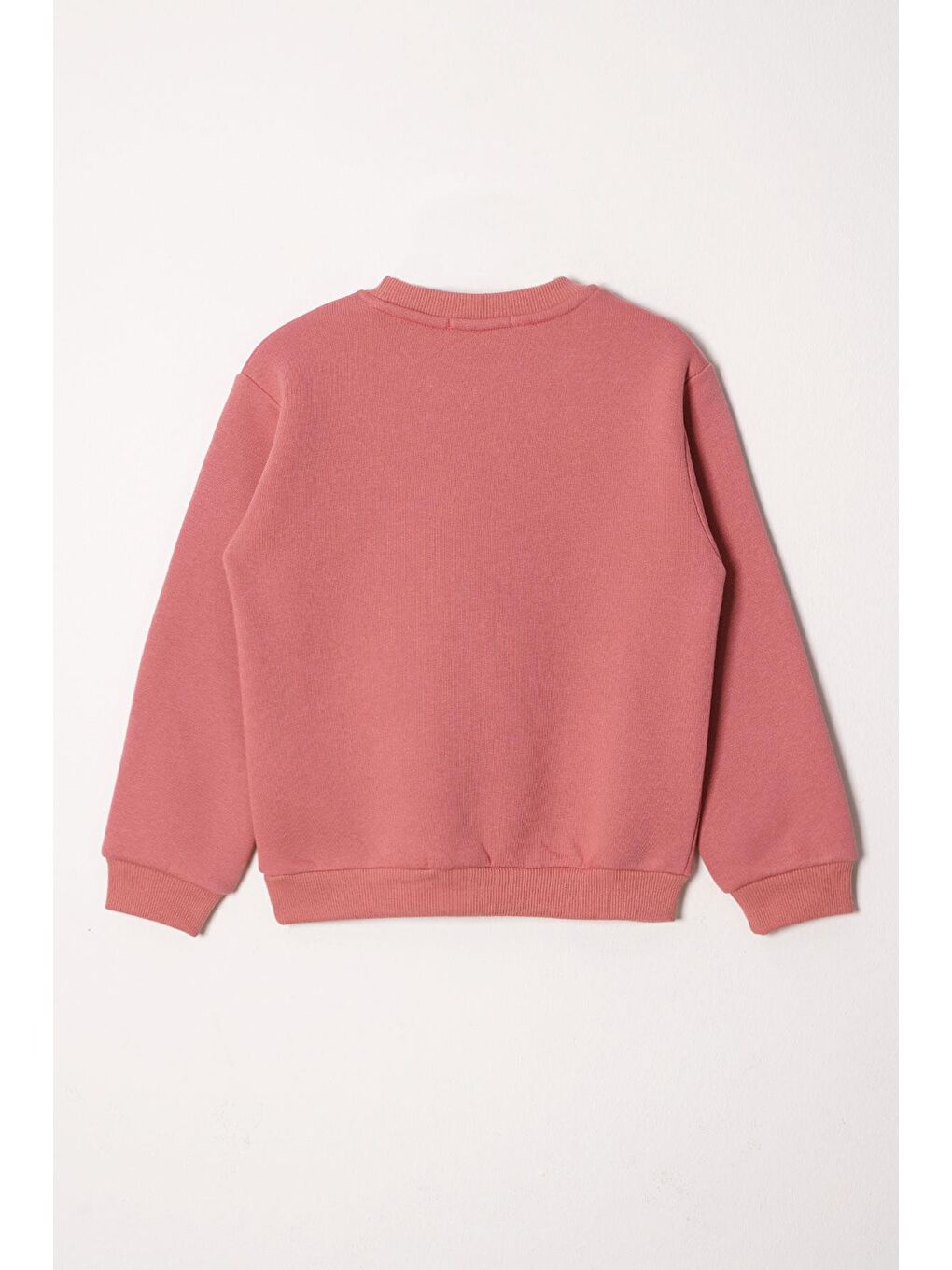 Power Girl Nakışlı Şardonlu Kız Çocuk Mercan Renk Sweat-2