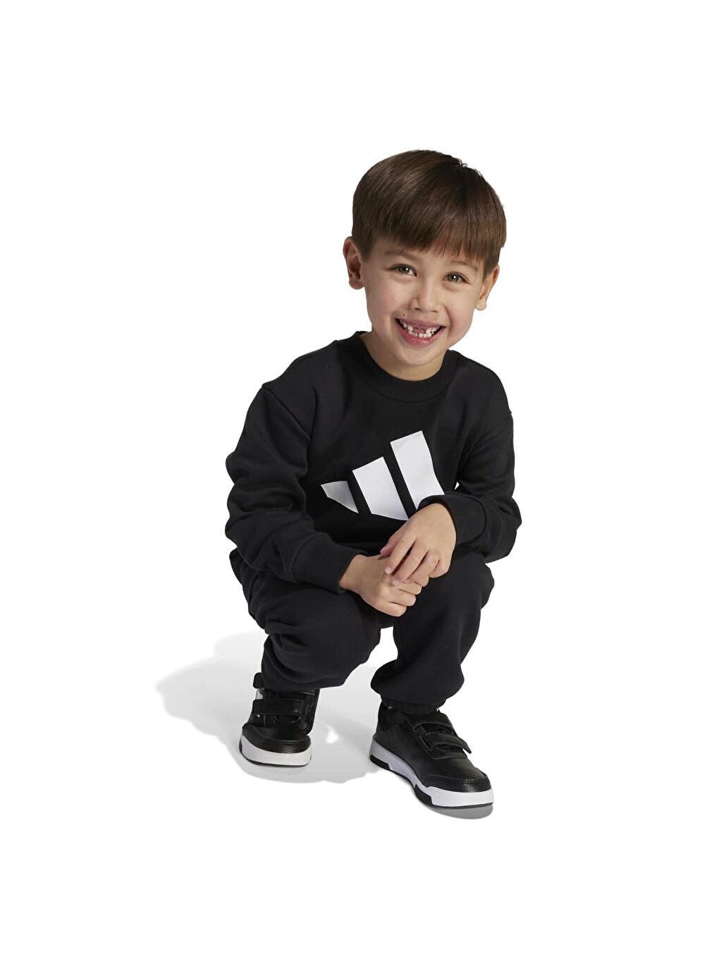 Jogger Set Bl Ft Çocuk Siyah Bisiklet Yaka Eşofman Takımı-3