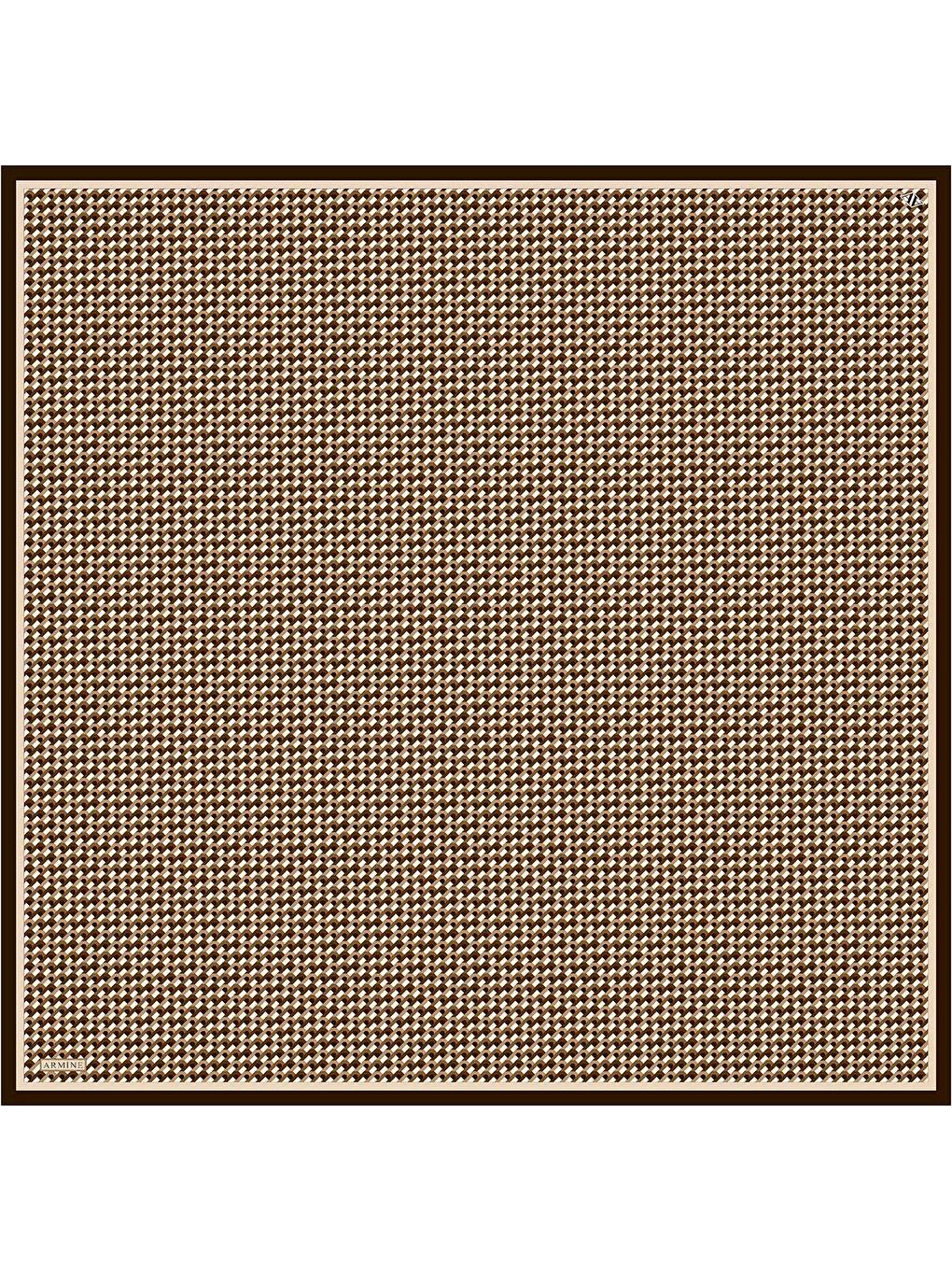 Kahverengi Saf İpek Sura Eşarp 9417D 09-3