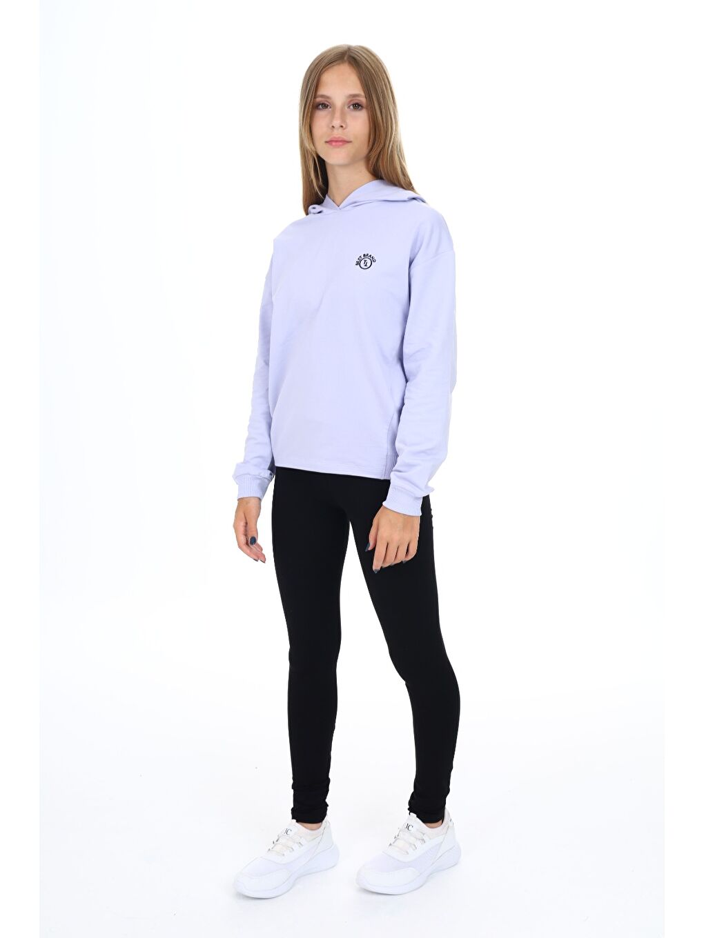 Lila Kız Çocuk Nakışlı Taytlı Takım-1