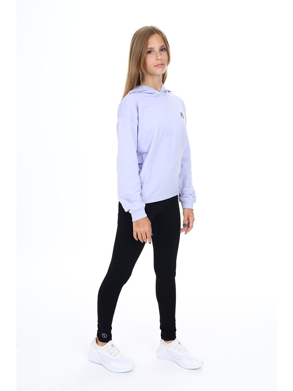 Lila Kız Çocuk Nakışlı Taytlı Takım-2