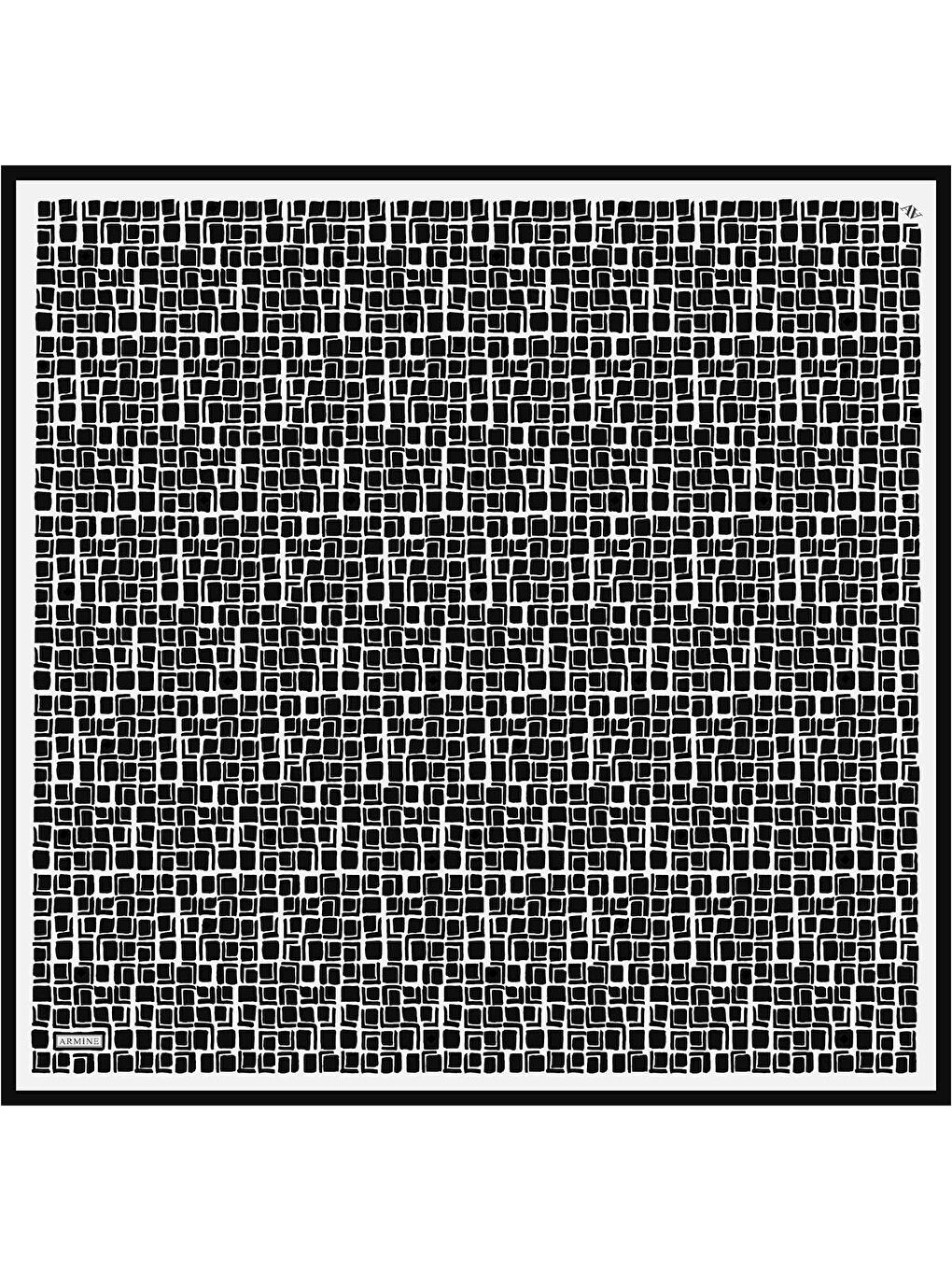 Siyah Saf İpek Sura Eşarp 9438D 59-3