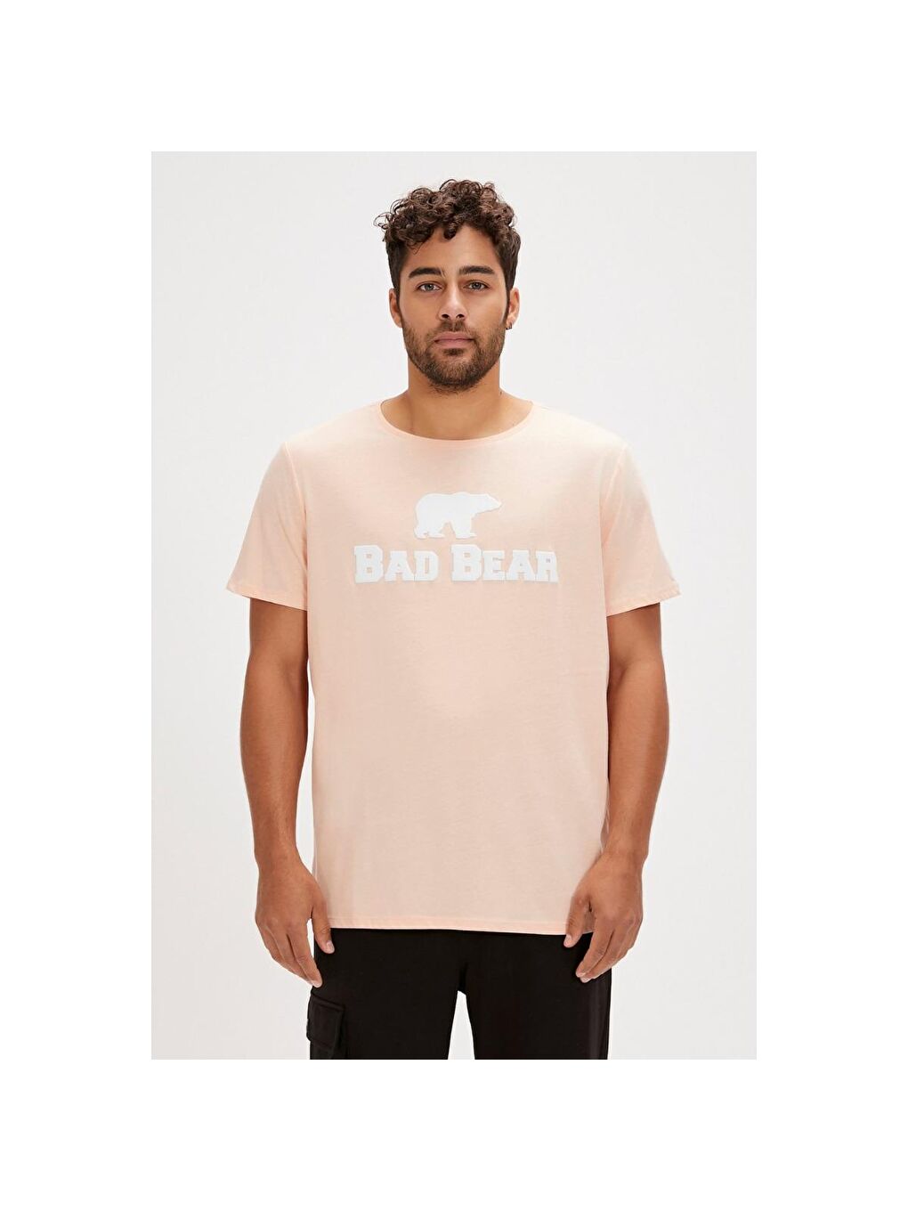 Bad Bear Pembe Erkek Pembe Yuvarlak Yaka Tişört