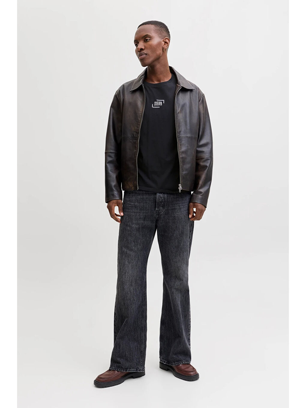 Siyah Essentials Jjecorp % 100 Pamuk Regular Fit Logolu T Shirt 12268415-1