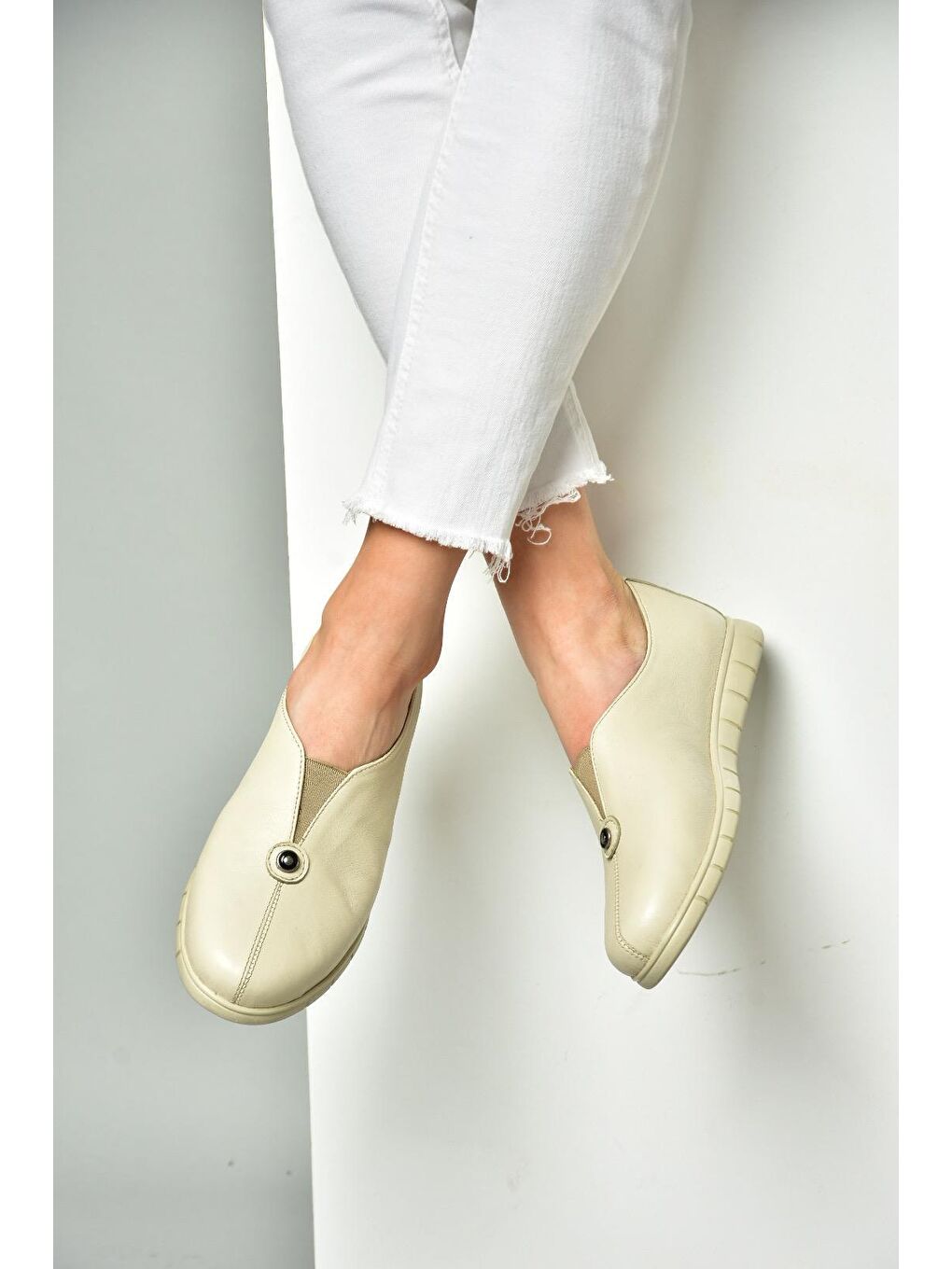 P5550812 Bej Kadın Ayakkabı