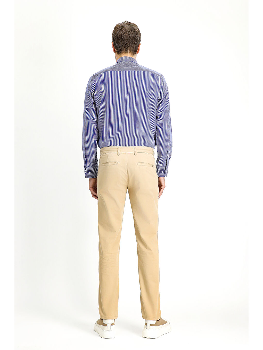 Bej Regular Fit Elastanlı Kanvas / Chino Pantolon-4