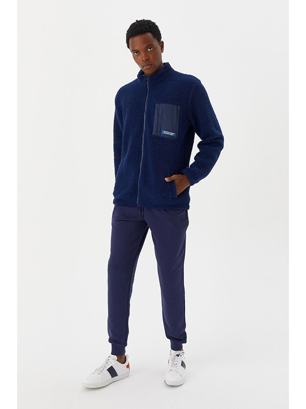 Lacivert Erkek Fermuarlı Sweatshirt Hırka-3