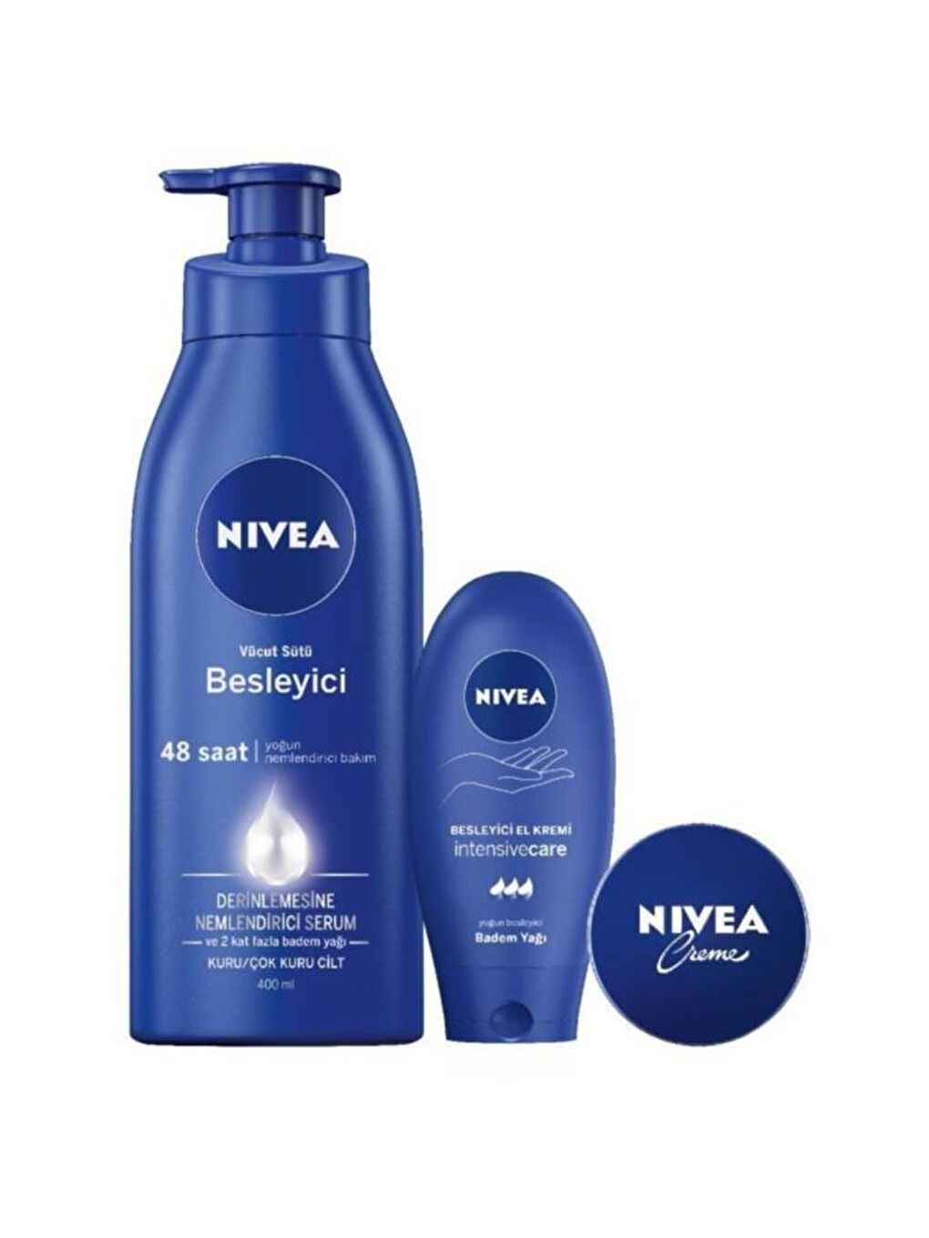 NIVEA Şeffaf Besleyici Vücut Sütü 400 ml Besleyici &Derinlemesine El Bakım Kremi 75 ml Krem 30 ml - 1