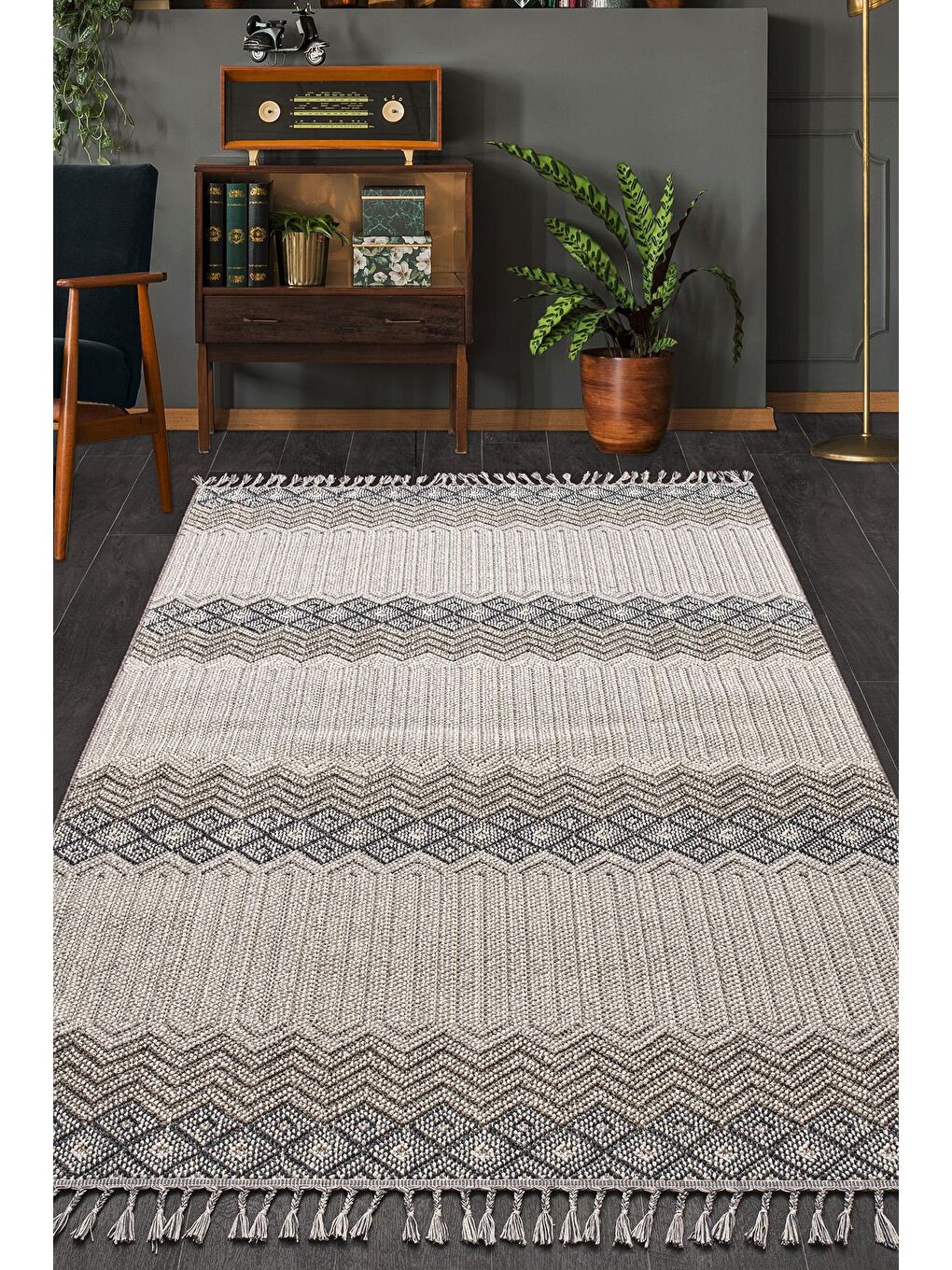 Karışık Konfor Beverly 2265 Modern Dokuma Bukle Halı-80x200