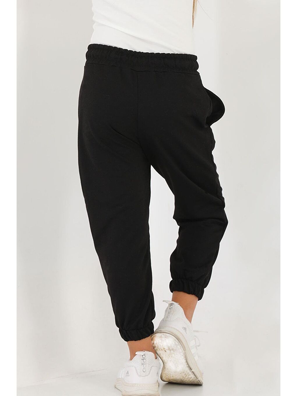 Belı Lastikli Ceplı Siyah Renk Kız Çocuk Esofman Tek Alt-2