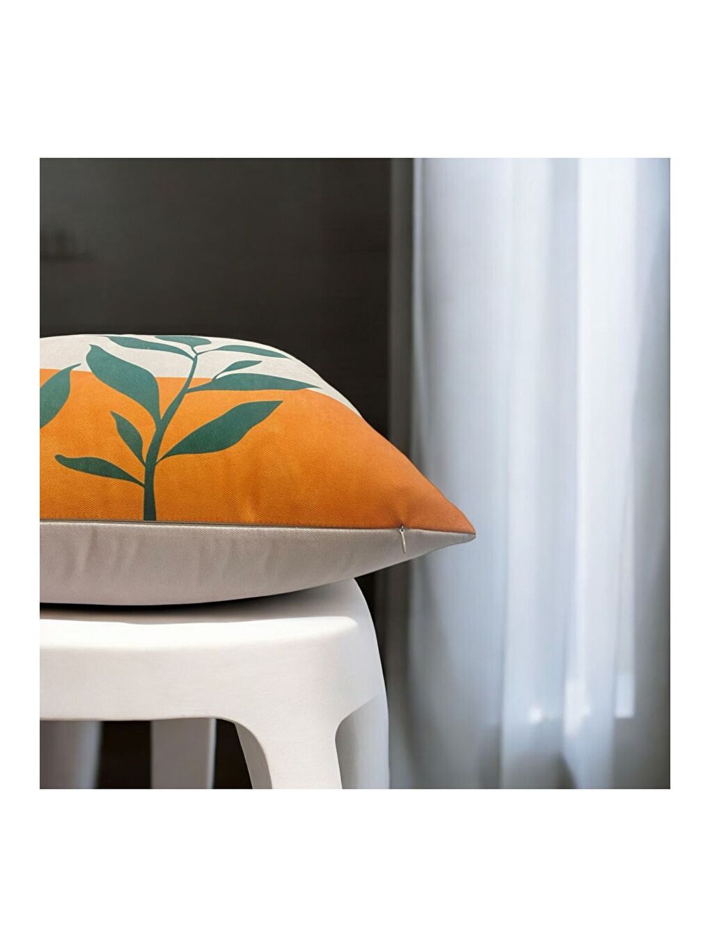 Beyaz Bohem Boho Soyut Temalı Dekoratif Kırlent Kılıfı 43x43-2