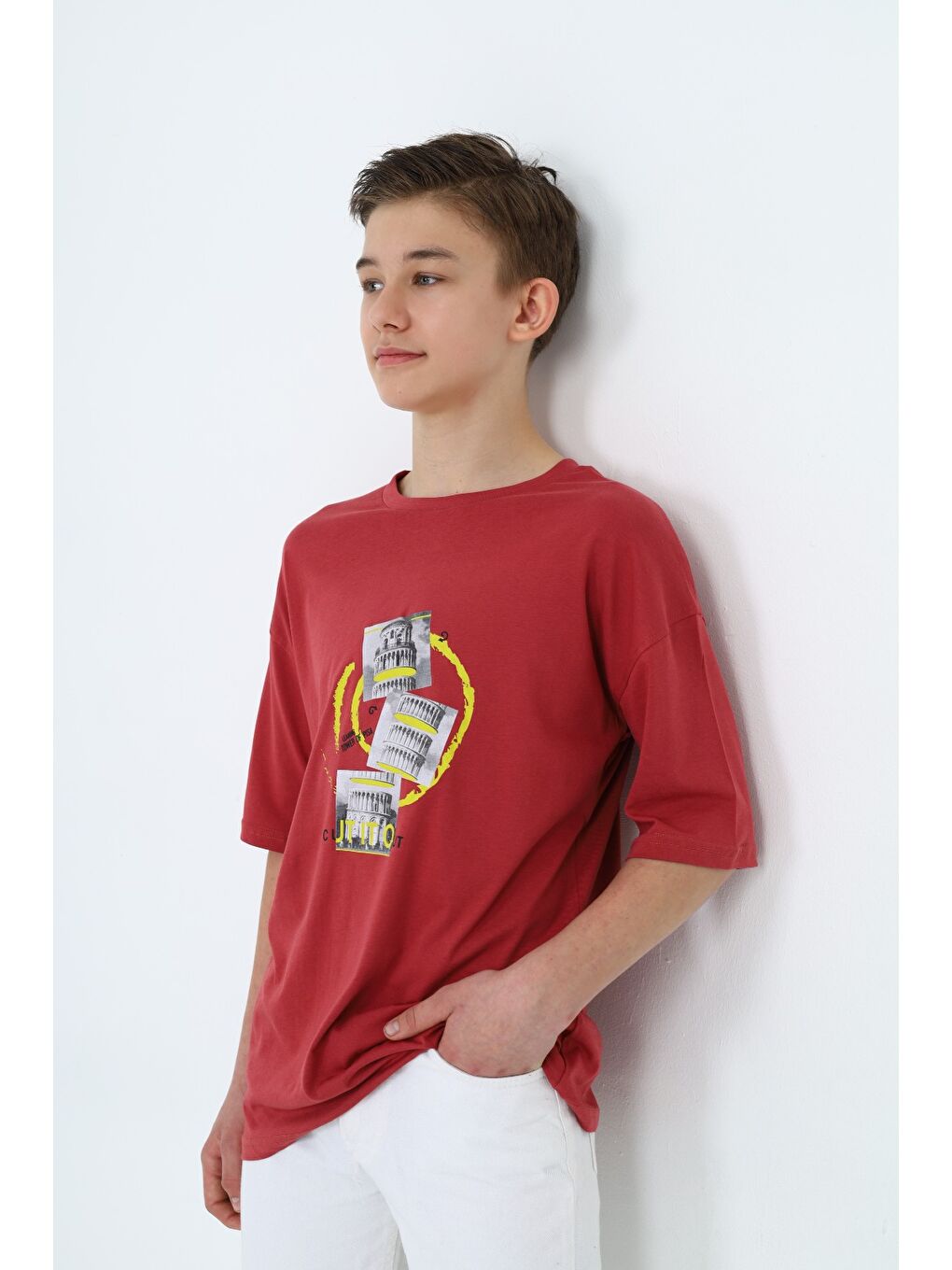 Kahverengi Erkek Çocuk Baskılı Tişört-3