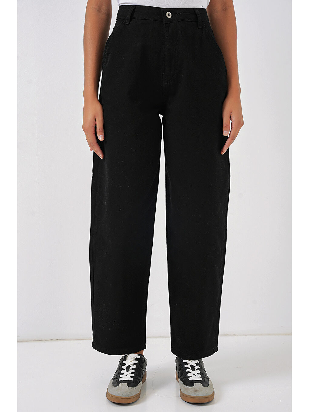 6703 Yüksek Bel Jean Pantolon   Siyah-2