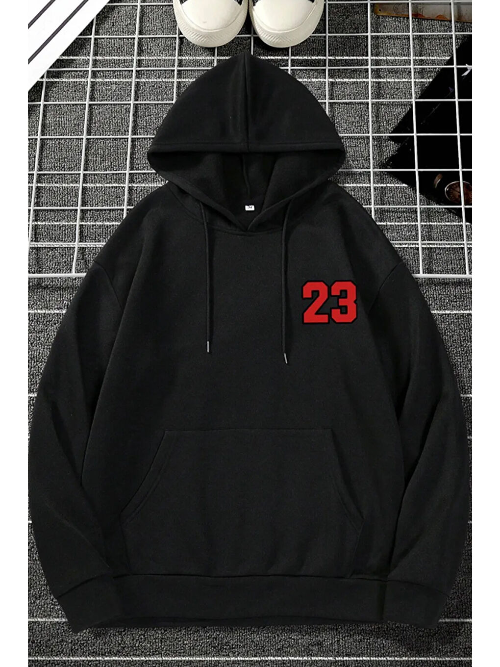 uyguntarz Siyah California 23 Baskılı Oversize Sweatshirt - 1