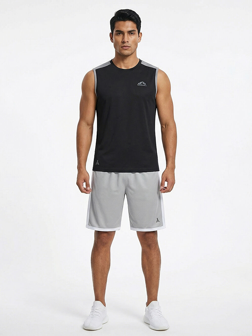 Siyah Erkek Outdoor Sport Atlet-3