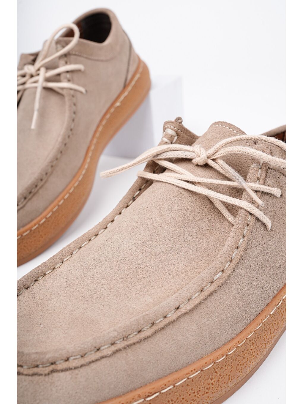 Bej SANCHEZ Klasik Hakiki Deri Günlük Ortopedik Erkek Casual Ayakkabı-8