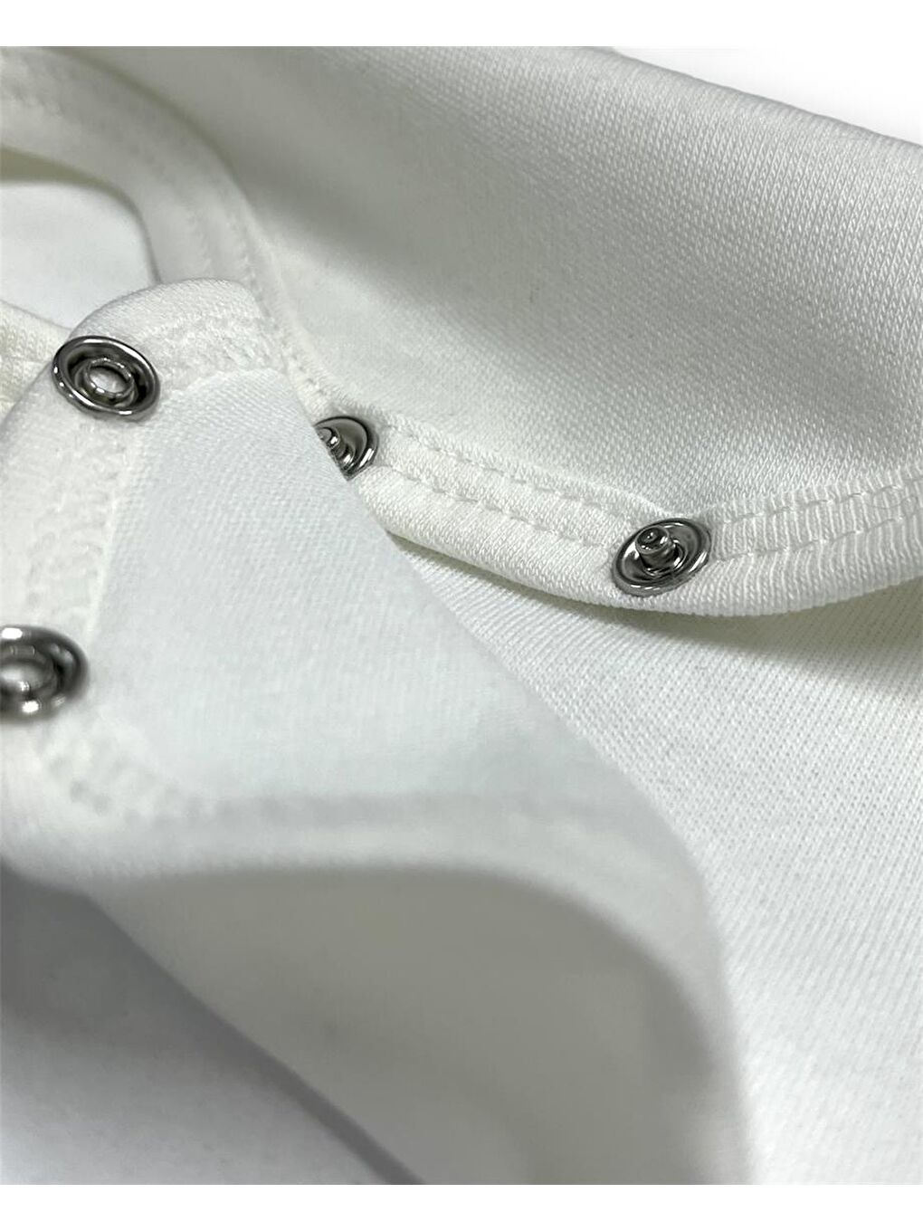 Çıtçıtlı Bebek Body Zıbın Uzun Kollu Pamuklu Ekru-3