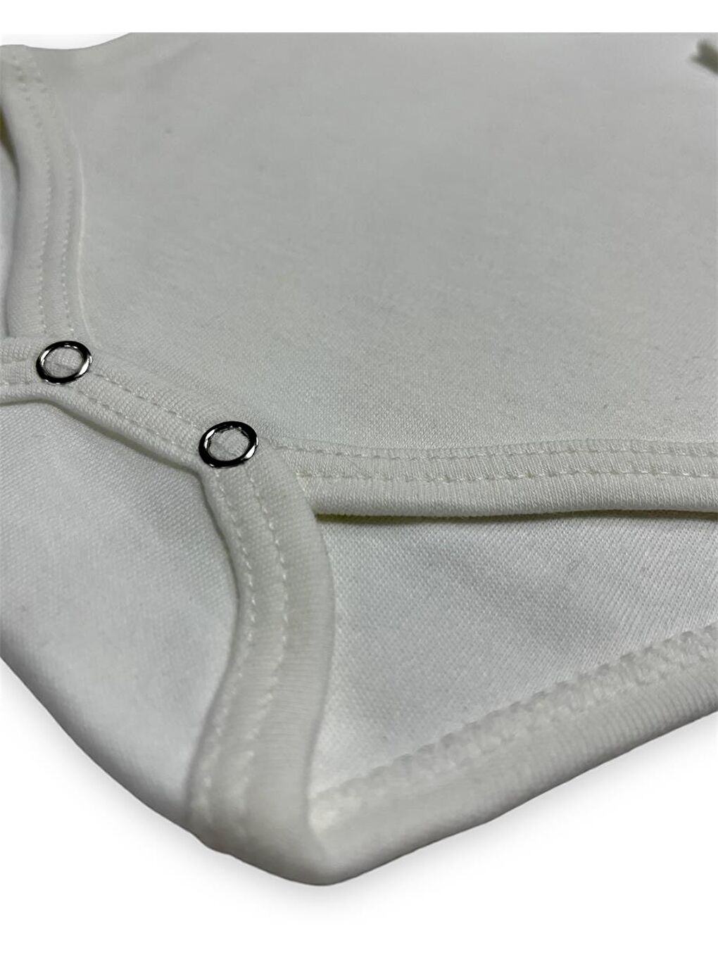 Çıtçıtlı Bebek Body Zıbın Uzun Kollu Pamuklu Ekru-4