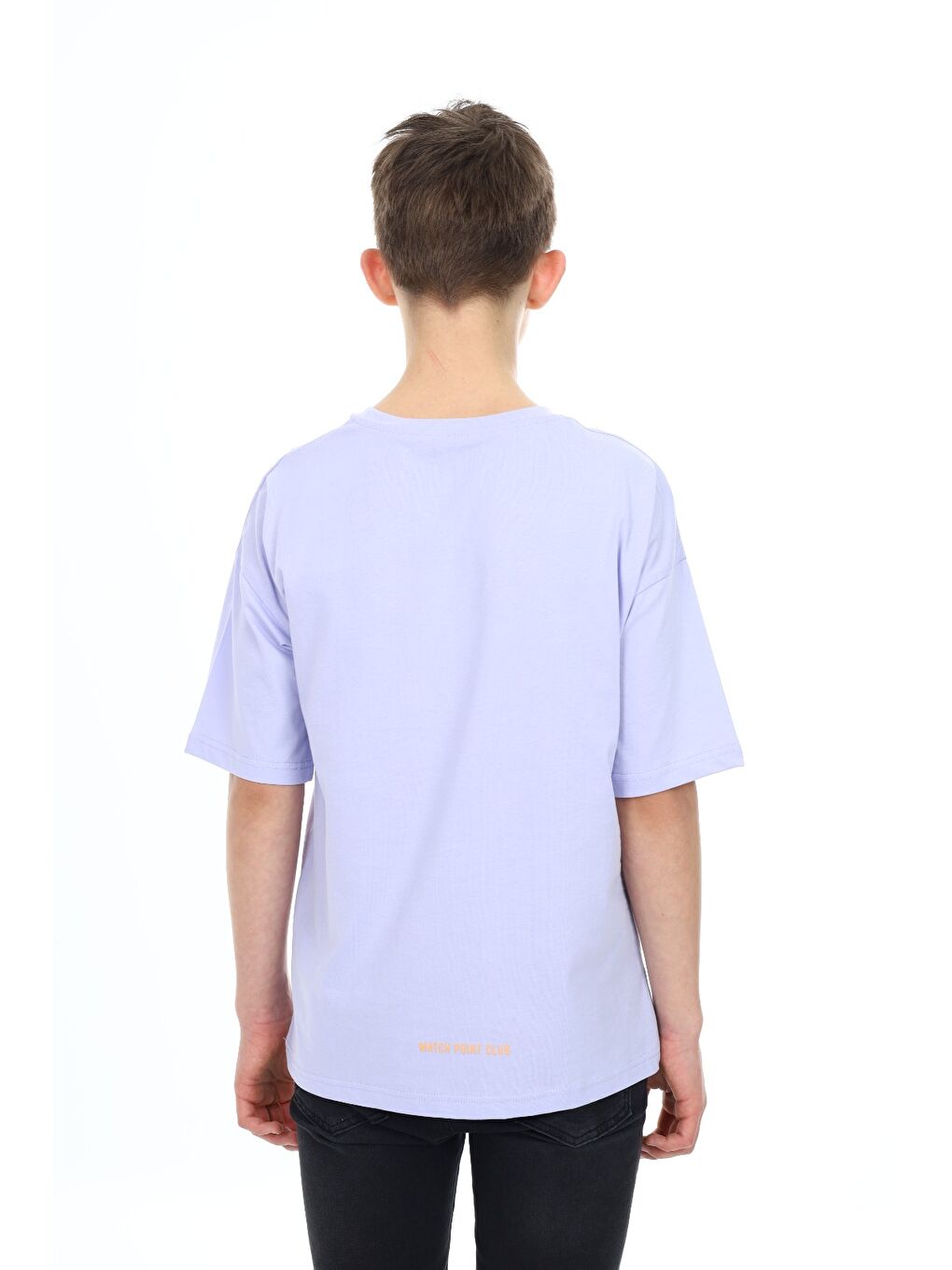 Lila Erkek Çocuk Baskılı Tişört-3