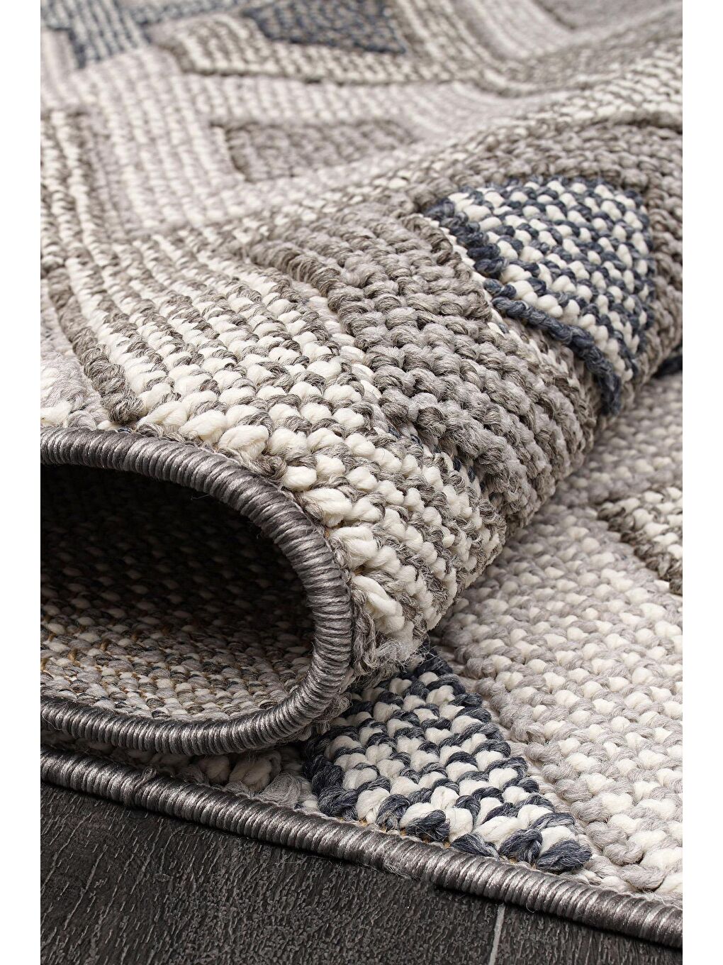 Karışık Konfor Beverly 2262 Modern Dokuma Bukle Halı-100x150-4