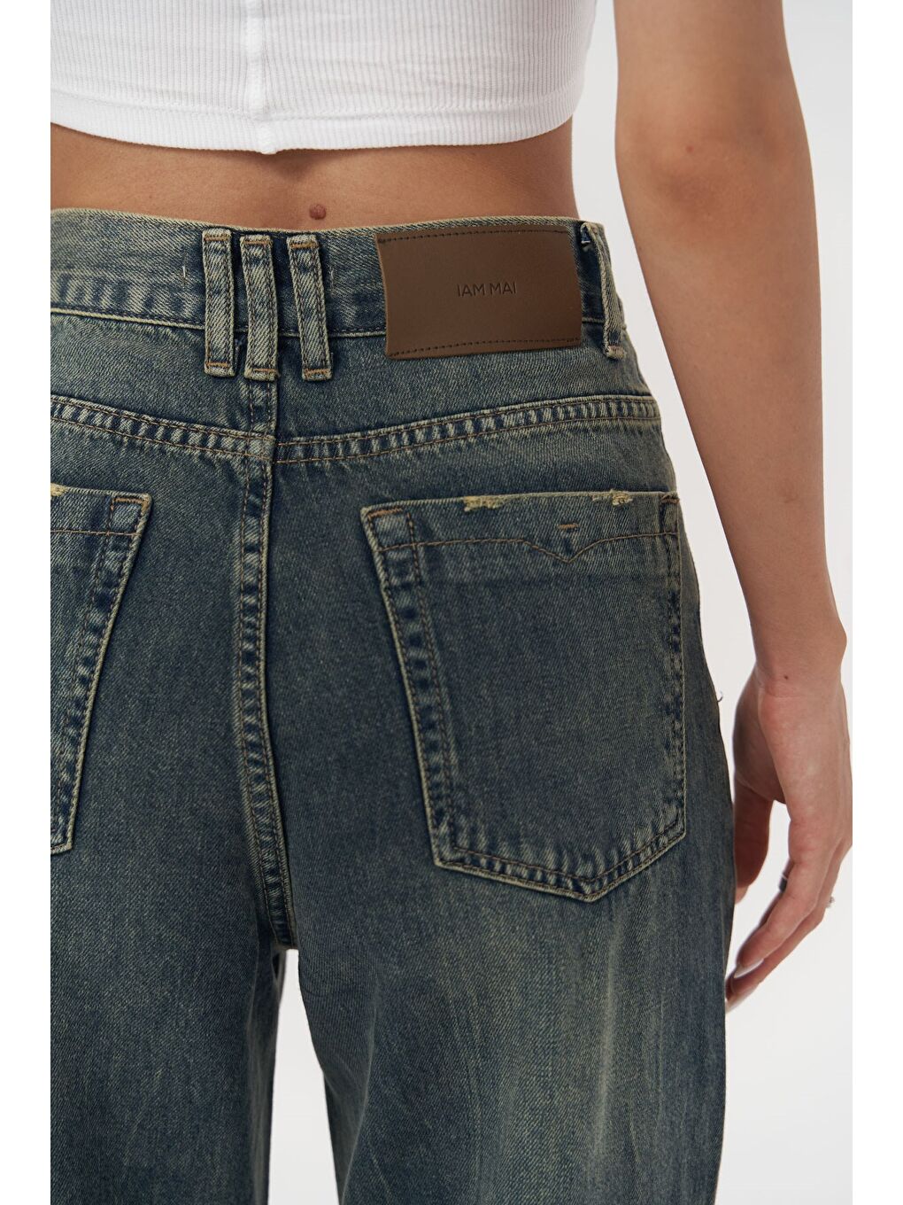 Laura Kirli Yeşil Jean Pantolon-6