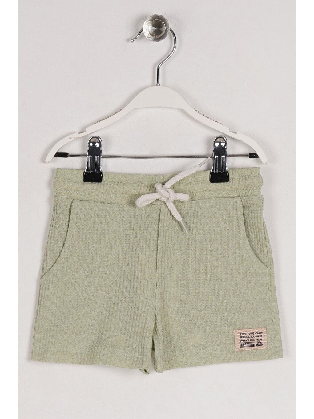 Cepli Arma Detaylı Çağla Yeşil Renk Erkek Çocuk Şort