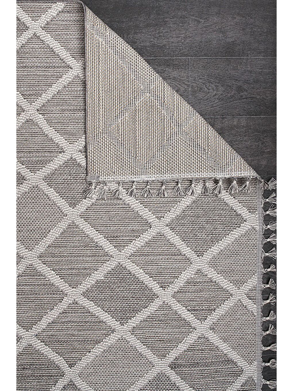 Gri Konfor Beverly 2264 Modern Dokuma Bukle Halı-120x180-1