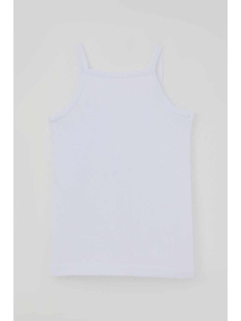 Kız Çocuk İnce Askı Atlet Beyaz (5-13 Yaş)-1