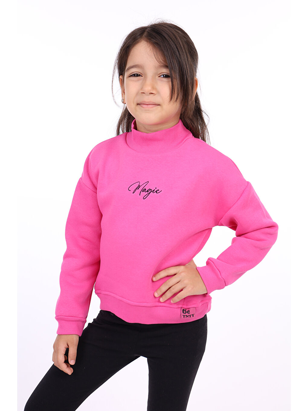 Toontoykids Fuşya Kız Çocuk Nakışlı Sweatshirt