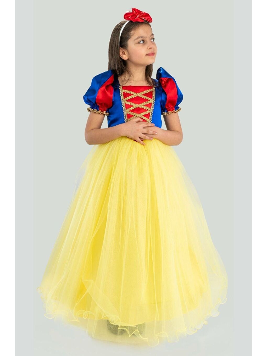 Kırmızı Pamuk Prenses Doğum Günü Ve Parti Elbisesi Taç Hediyeli-1