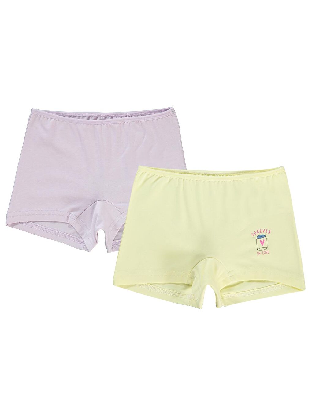 Civil Sarı Girls Kız Çocuk 2'li Boxer Set 2-10 Yaş