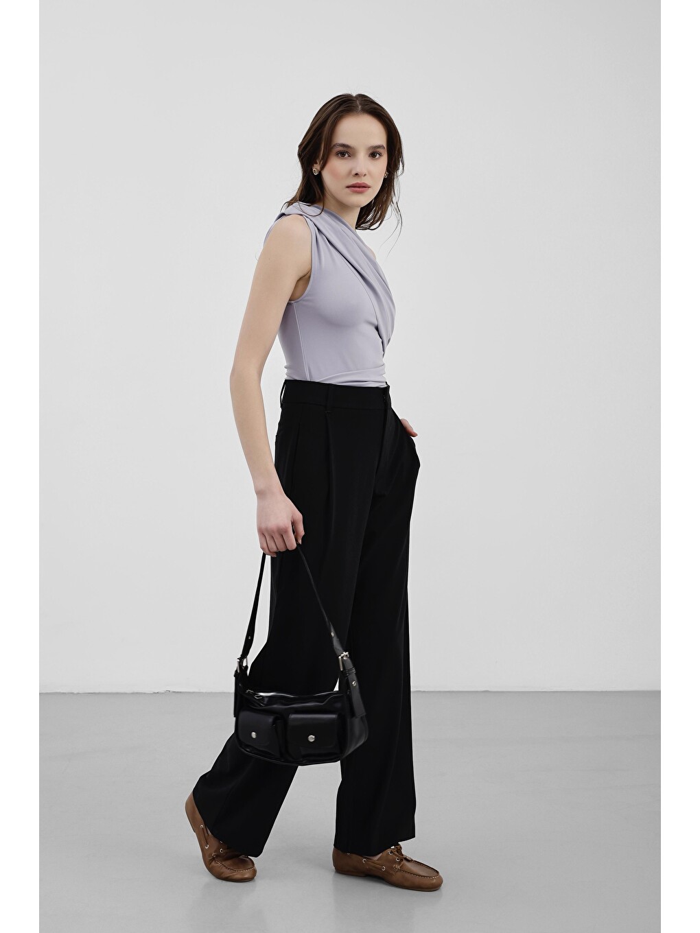 Diana Vintage Baget Çanta Siyah-4